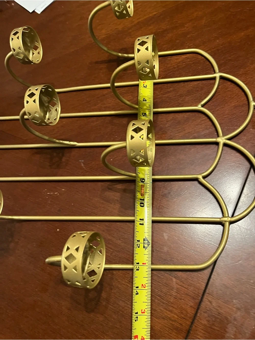 Gold Metal Wall-Mounted Multi-Tea Light Holder